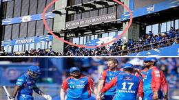 Mumbai Wankhede Stadium authorities Makes a big blunder mistake by doing DC won by 235 runs to win on the big screen after MI Scored 234 Runs against Delhi Capitals rsk
