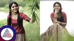 kannada actress megha shetty wished for ugadi festival in langa davani dress gvd