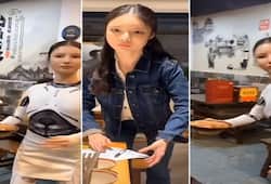 Viral Video: The waitress serving food in a Chinese restaurant spread confusion, is she a human or a robot? nti