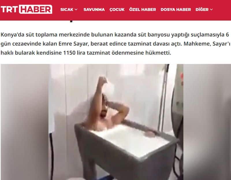 Fact check Fake video circulating as Muslim man in Kerala bathing in milk sold to Hindus