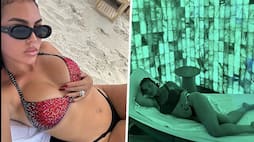Football SEXY photos: Georgina Rodriguez shows off her curves in a bikini on holiday with Cristiano Ronaldo osf
