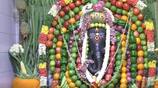 Garnished with 1008 kg of vegetables and fruits for Sri Karpaga Vinayagar Temple in karur tvk