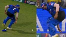 Rohit Sharma's Oops Moment! hitman's pants slipped while taking the catch given by Ruturaj Gaikwad FUNNY VIDEO WENT VIRAL MI vs CSK RMA
