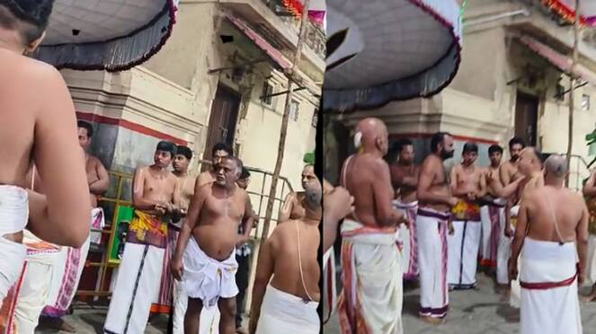 Obscene talk by priests from the Vaithya Veeraraghava Perumal Temple tvk