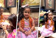 Shilpa Shetty performs 'Kanjak Pujan' on Ashtami; celebrates by washing daughter's feet - WATCH ATG