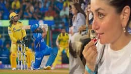 Bollywood Actress Kareena Kapoor Lipstick touch up video goes viral during MI vs CSK Match, watch video rsk
