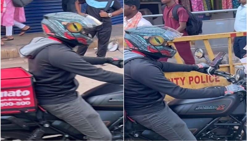  Viral Video: Internet left shocked as video of Zomato delivery boy riding a Harley-Davidson goes viral nti