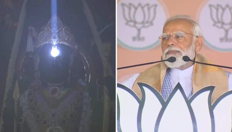 Ram Lalla's first Surya Tilak: PM Modi halts Assam rally, asks people to turn on mobile lights; Here's why