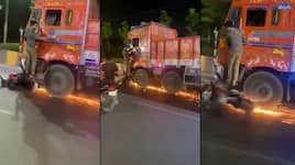 A lorry driver who had a bike accident