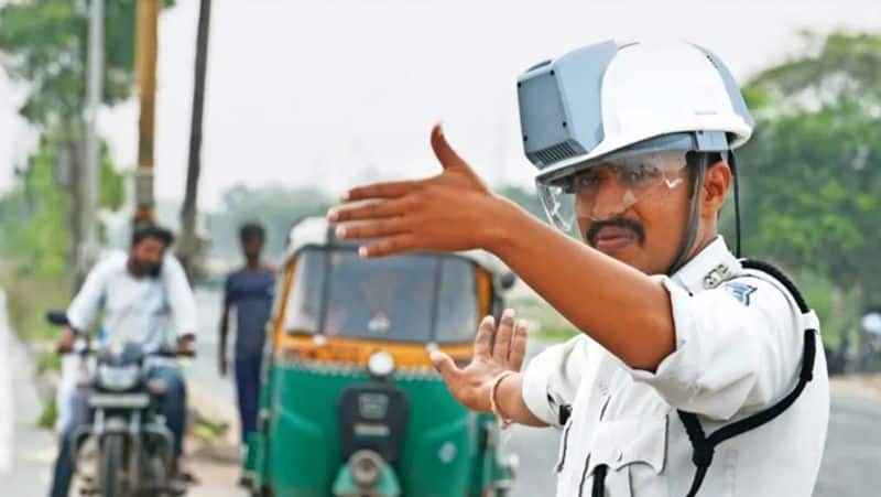 Vadodara Traffic Police provided AC helmets tvk