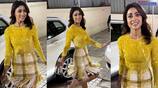 Shriya Saran Looking Beautiful In Yellow Outfit