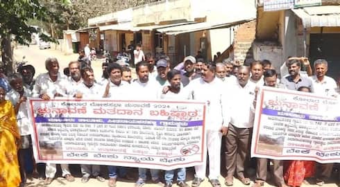 Villagers Decides to Boycott Lok Sabha Elections 2024 in Kolar grg 