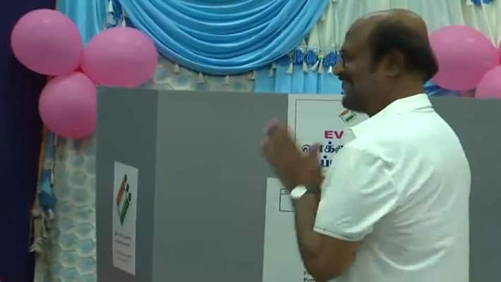 Lok Sabha Elections 2024: Rajnikanth steps out to cast his vote in Chennai; gets mobbed [WATCH]