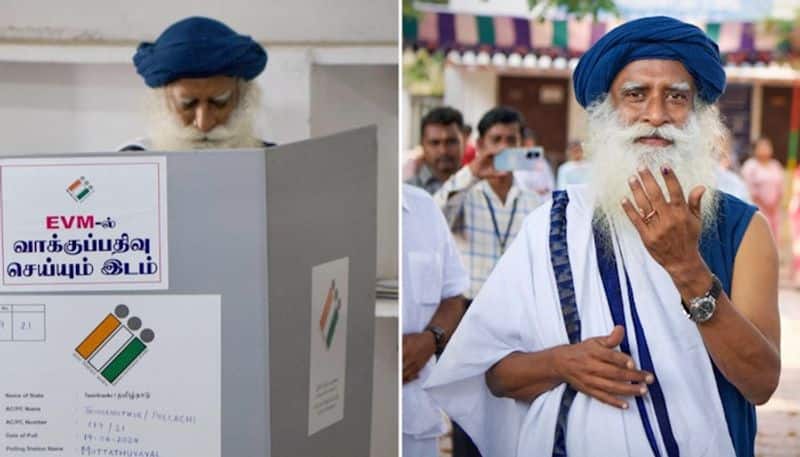 Lok Sabha elections: Sadhguru Jaggi Vasudev casts vote in Coimbatore, makes public appearance post-surgery
