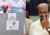 actor rajinikanth cast his vote at lok sabha election 2024 in chennai vel