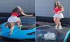 Woman danced on the roof of Lamborghini, windshield damaged, video went viral