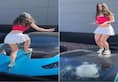 Woman danced on the roof of Lamborghini, windshield damaged, video went viral nti