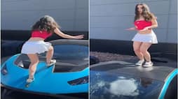 Woman danced on the roof of Lamborghini, windshield damaged, video went viral nti