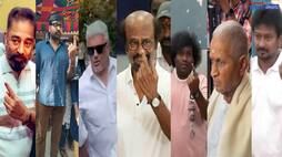 Tamil celebrities who stood in line and voted
