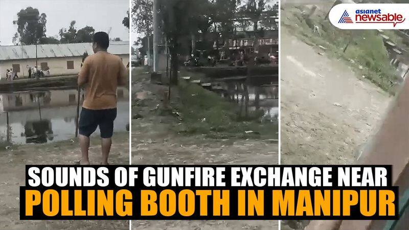 LS elections  2024: Deafening sounds of gunfire exchange near polling booth in Manipur; video surfaces (WATCH)
