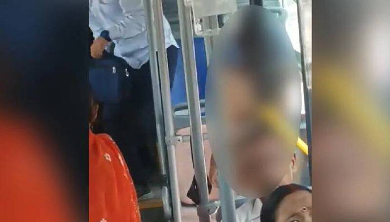 woman enters bus wearing bikini trolled video 