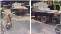 lorry accident in trivandrum scotter passenger died
