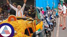 Lok sabha poll 2024 PM Modi visit bengaluru tomorrow Traffic route change rav