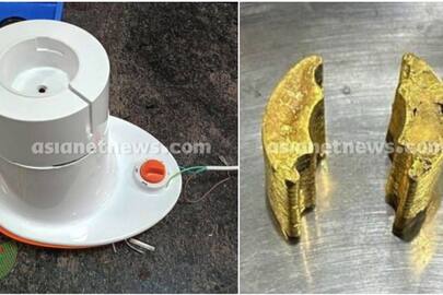gold which hidden inside mixer grinder seized in karippur airport