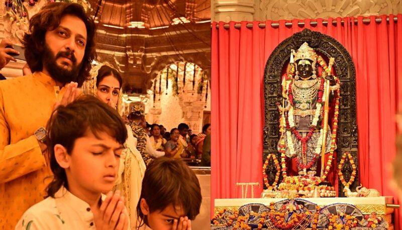 Riteish Deshmukh, Genelia D'Souza visits Ayodhya's Ram Mandir with children - PICTURES ATG