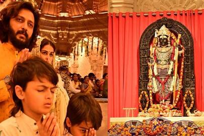 Riteish Deshmukh, Genelia D'Souza visits Ayodhya's Ram Mandir with children - PICTURES ATG