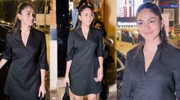 mrunal thakur Spotted with black dress