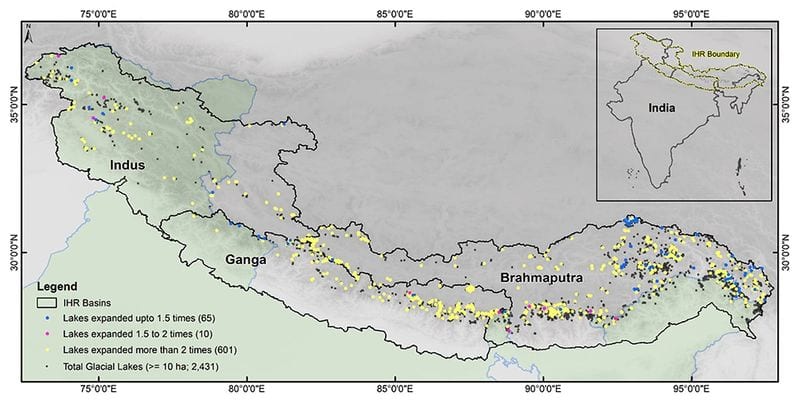 ISRO big revelation regarding Himalaya icy lakes Trouble over Indus Ganga and Brahmaputra san