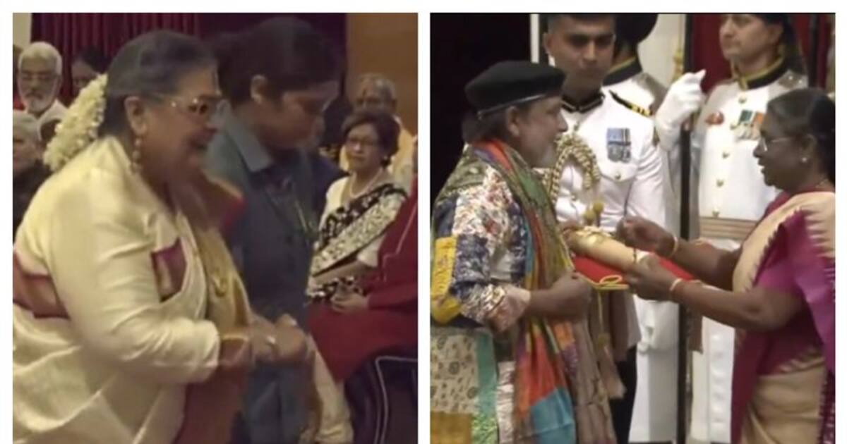 Usha Uthup, Mithun Chakraborty receive Padma Bhushan from President ...