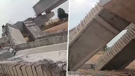 Telangana Under-construction bridge, supposed to be built by 2017, collapses due to strong winds (WATCH) gcw