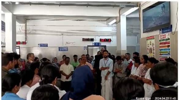 clash over token in government hospital relatives of a patient attempted to manhandle doctor and staff