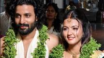 actor deepak parambol and actress aparna das married at guruvayoor 