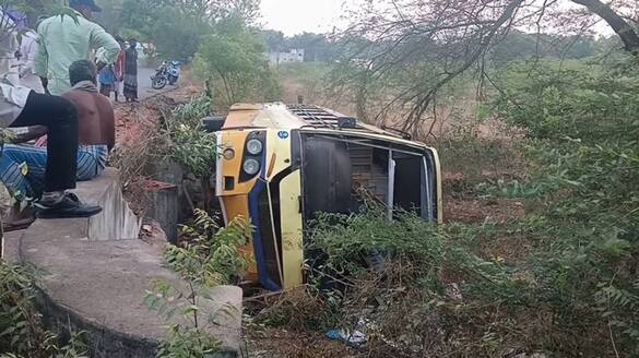 thanjavur Government bus accident...Women killed.. 25 people injured tvk