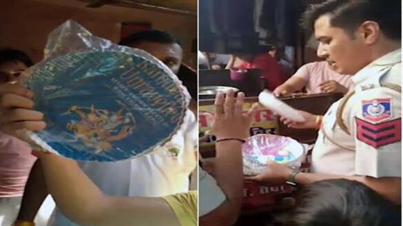 Chaos after biryani served on plate with Lord Ram photo in Delhi smp