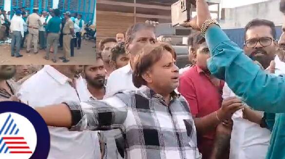 Lok sabha polls farmer union workers clash with BJP workers at chamarajanagar rav