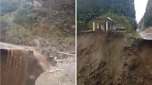 Massive landslide in Arunachal Pradesh: Dramatic video surfaces as district bordering China cut off (WATCH) anr
