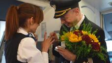 pilot proposes flight attendant in poland flight video went viral 