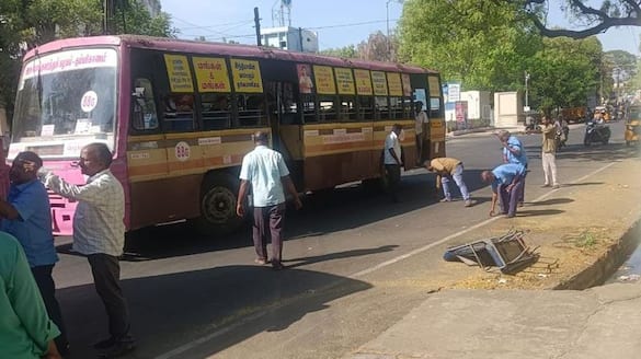 Minister Sivashankar has given an explanation about the matter of the conductor falling down from the government bus in Trichy vel