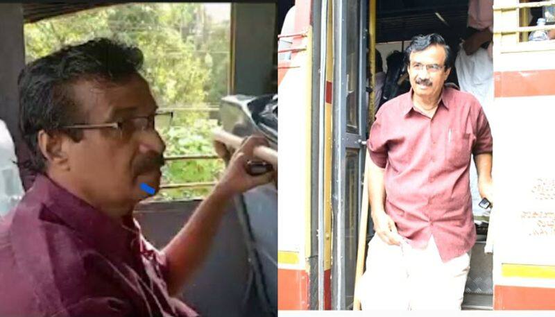 c raveendranath took silent campaign day trip via KSRTC