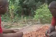 Cocoa Farmer having chocolate first time video 