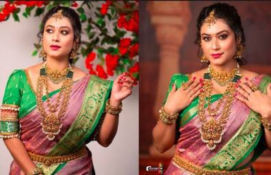 Serial Actress Tanisha Kuppanda Shines in Silk saree look, fans comment her Beauty Vin