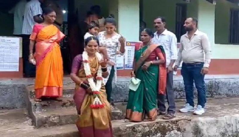 Lok Sabha polls 2024: Brides, grooms turn voters in Karnataka’s Kodagu-Chikkamagaluru, Maharashtra’s Amravati