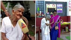 kerala-lok-sabha-election-25-april-2024  Even at the age of 104 Vironi Mutassi came to the booth and voted