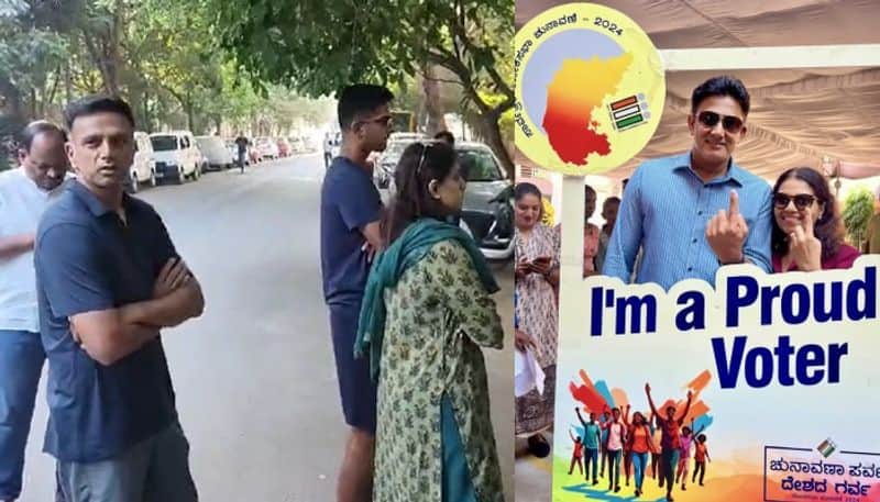 'Simplicity personified': Netizens say as Cricket legend Rahul Dravid casts vote standing in line (WATCH)