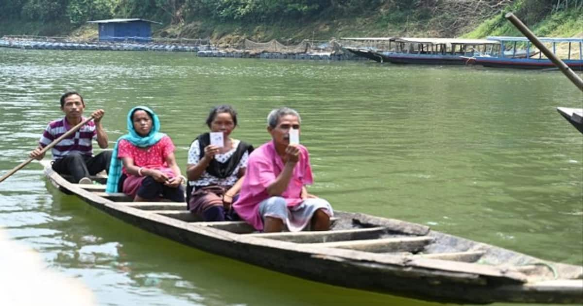 Lok Sabha elections 2024 Voters in remote Tripura region brave waters