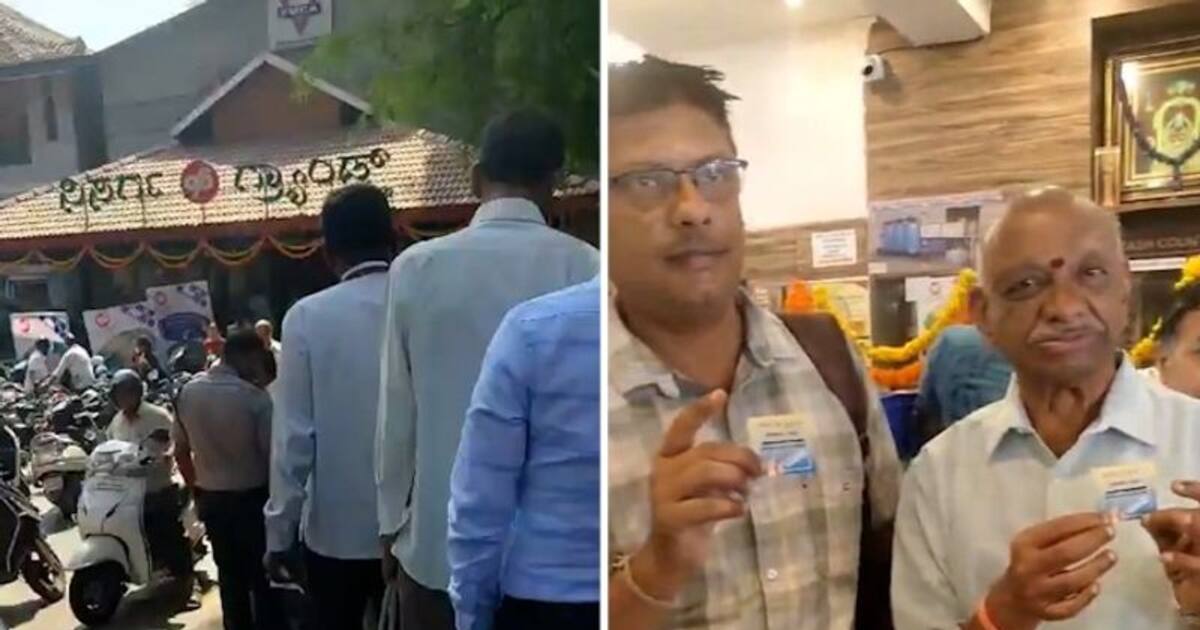 Bengaluru Long queues outside hotel for FREE Benne Khali dosa, ghee